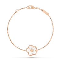 [Super Jewellery]LUCKY WHITE MOP PLUM BLOSSOM  BRACELET