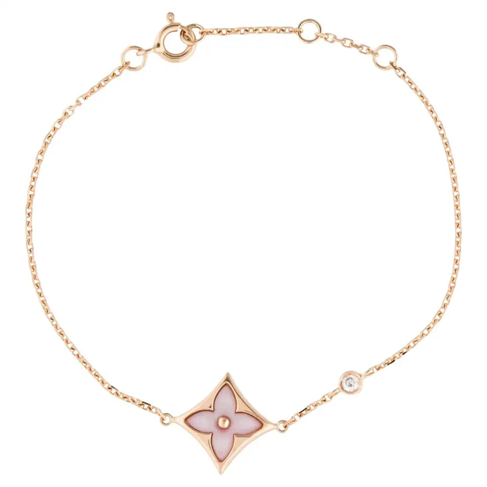 [Super Jewellery]STAR 1 DIAMOND PINK GOLD BRACELET