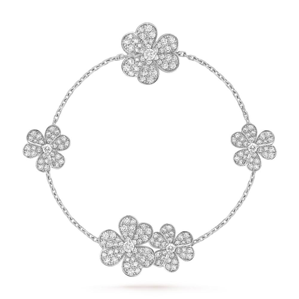 [Super Jewellery]FRIVOLE SILVER 5 FLOWERS BRACELET