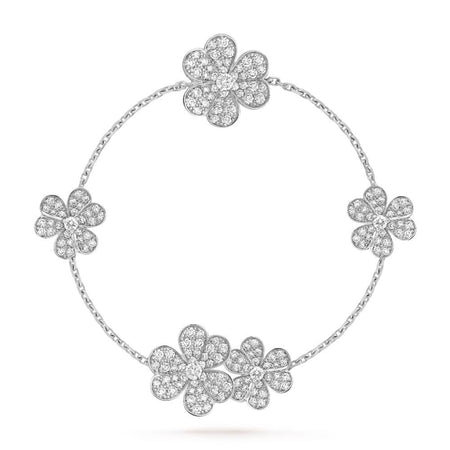 [Super Jewellery]FRIVOLE SILVER 5 FLOWERS BRACELET