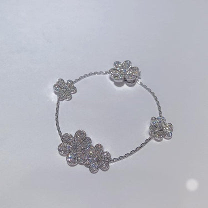 [Super Jewellery]FRIVOLE SILVER 5 FLOWERS BRACELET