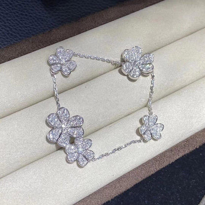 [Super Jewellery]FRIVOLE SILVER 5 FLOWERS BRACELET