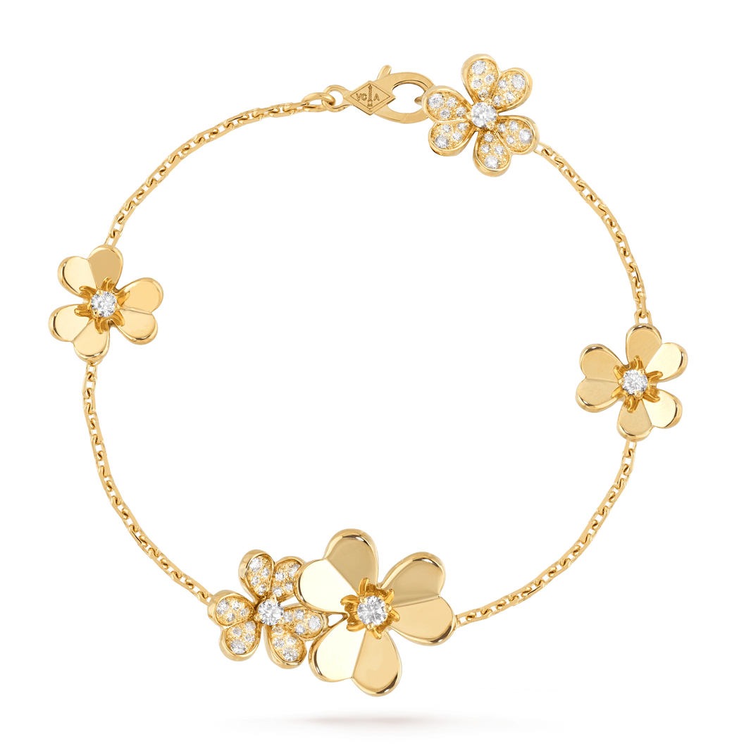 [Super Jewellery]FRIVOLE GOLD 5 FLOWERS BRACELET