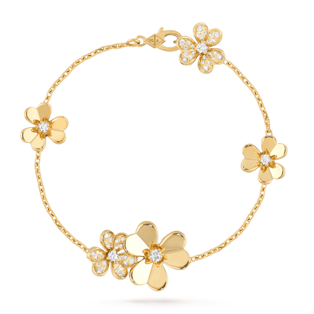 [Super Jewellery]FRIVOLE GOLD 5 FLOWERS BRACELET