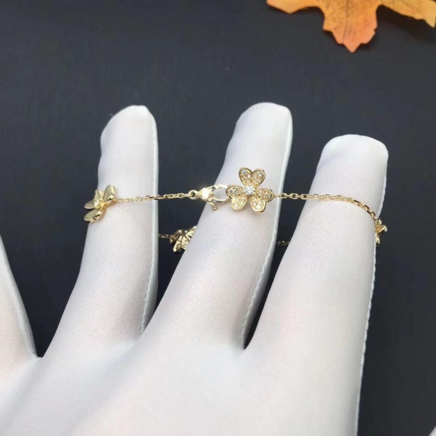 [Super Jewellery]FRIVOLE GOLD 5 FLOWERS BRACELET