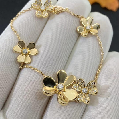 [Super Jewellery]FRIVOLE GOLD 5 FLOWERS BRACELET