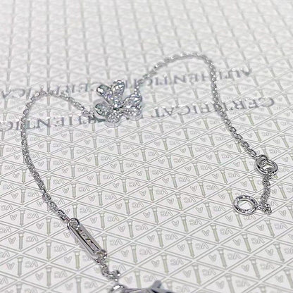 [Super Jewellery]FRIVOLE SILVER FLOWER DIAMOND BRACELET