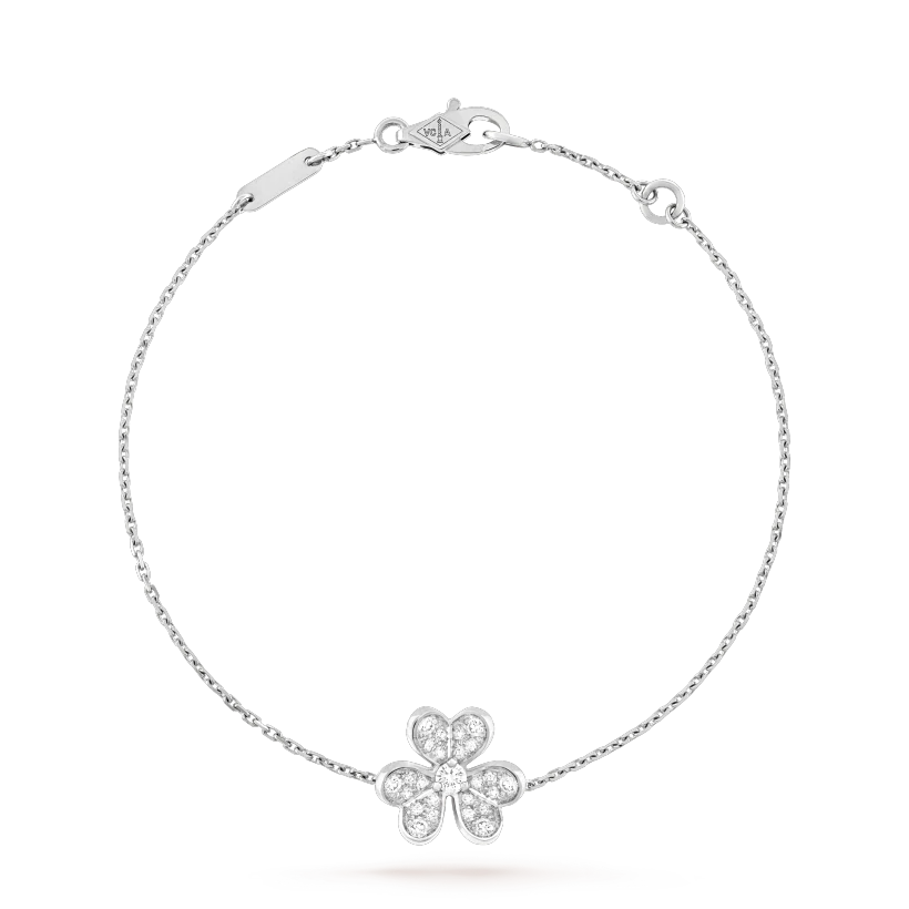 [Super Jewellery]FRIVOLE SILVER FLOWER DIAMOND BRACELET