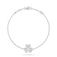 [Super Jewellery]FRIVOLE SILVER FLOWER DIAMOND BRACELET