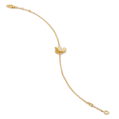 [Super Jewellery]FRIVOLE GOLD FLOWER PINK MALACHITE BRACELET