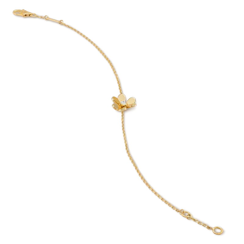 [Super CiCi ]FRIVOLE GOLD BLUMEN-ARMBAND ROSA MALACHIT