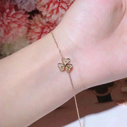 [Super Jewellery]FRIVOLE GOLD FLOWER DIAMOND BRACELET