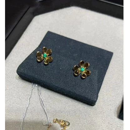 [Super Jewellery]FRIVOLE  FLOWER MALACHITE EARRINGS