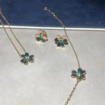 [Super Jewellery]FRIVOLE  FLOWER MALACHITE EARRINGS