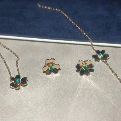 [Super Jewellery]FRIVOLE  FLOWER MALACHITE EARRINGS