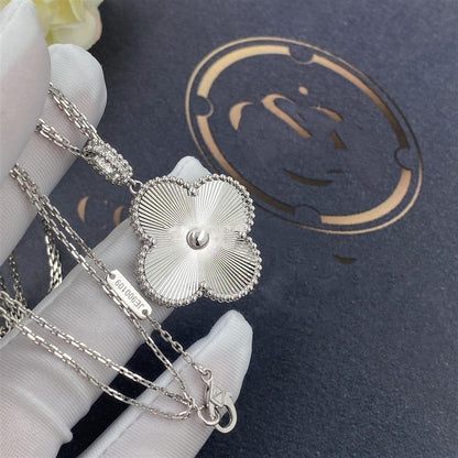 [Super Jewellery]CLOVER 25MM SILVER BIG CLOVER NECKLACE