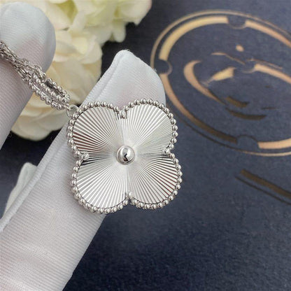 [Super Jewellery]CLOVER 25MM SILVER BIG CLOVER NECKLACE