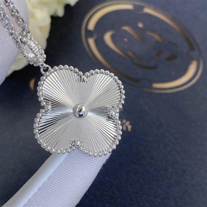 [Super Jewellery]CLOVER 25MM SILVER BIG CLOVER NECKLACE