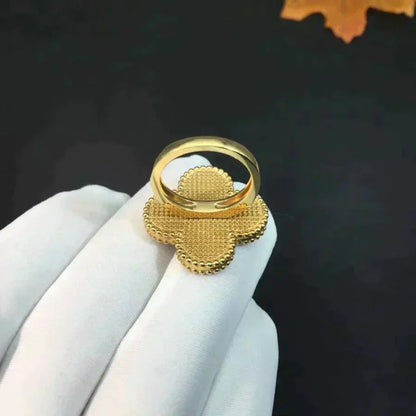 [Super Jewellery]CLOVER MALACHITE RING