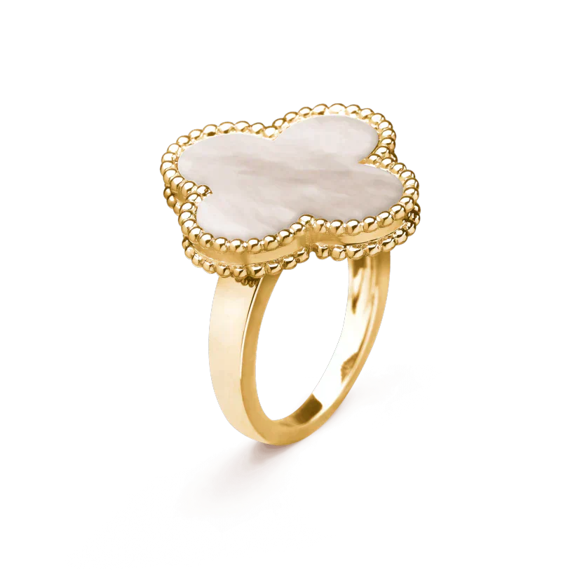 [Super Jewellery]CLOVER WHITE MOP RING