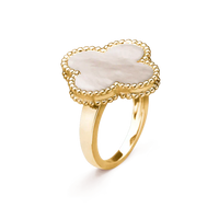 [Super Jewellery]CLOVER WHITE MOP RING