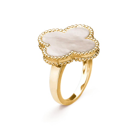 [Super Jewellery]CLOVER WHITE MOP RING