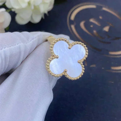 [Super Jewellery]CLOVER WHITE MOP RING