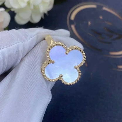 [Super Jewellery]CLOVER WHITE MOP RING