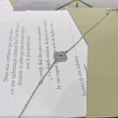 [Super Jewellery]CLOVER  SINGLE FLOWER BRACELET SILVER