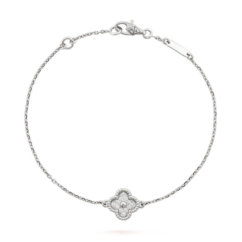 [Super Jewellery]CLOVER  SINGLE FLOWER BRACELET SILVER