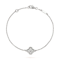 [Super Jewellery]CLOVER  SINGLE FLOWER BRACELET SILVER