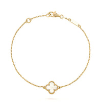 [Super Jewellery]CLOVER WHITE MOP SINGLE FLOWER BRACELET