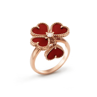 [Super Jewellery]SWEET CLOVER CARNELIAN RING