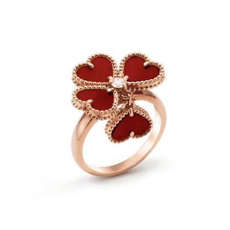 [Super Jewellery]SWEET CLOVER CARNELIAN RING