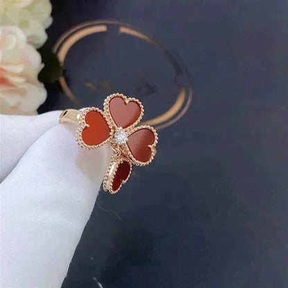 [Super Jewellery]SWEET CLOVER CARNELIAN RING