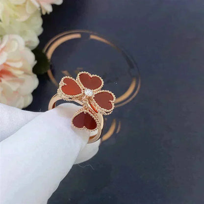 [Super Jewellery]SWEET CLOVER CARNELIAN RING