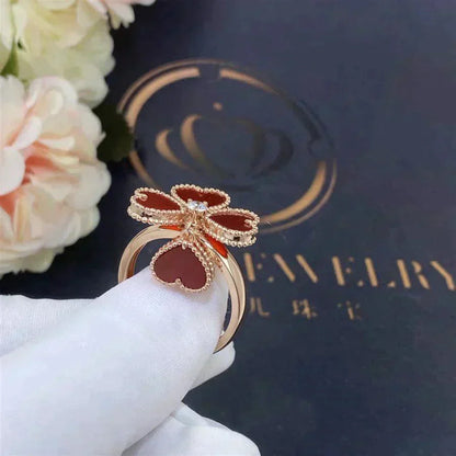 [Super Jewellery]SWEET CLOVER CARNELIAN RING