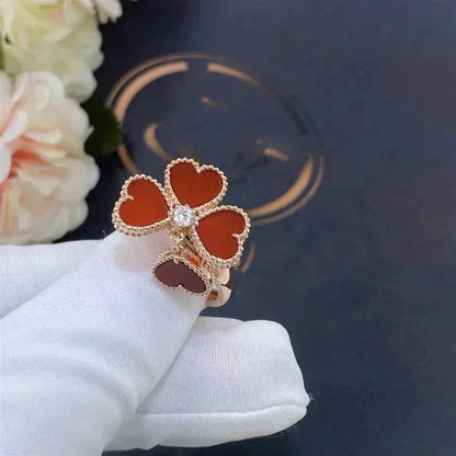 [Super Jewellery]SWEET CLOVER CARNELIAN RING