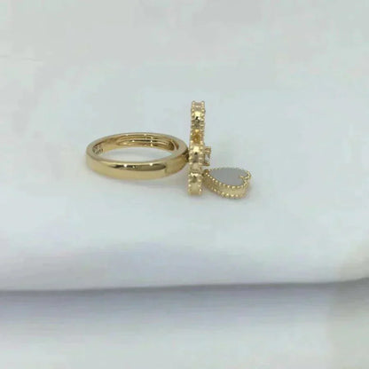[Super Jewellery]SWEET CLOVER WHITE MOP RING