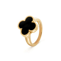 [Super Jewellery]CLOVER ONYX RING