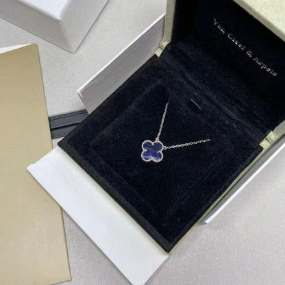 [Super Jewellery]CLOVER 15MM PIETERSITE NECKLACE SILVER