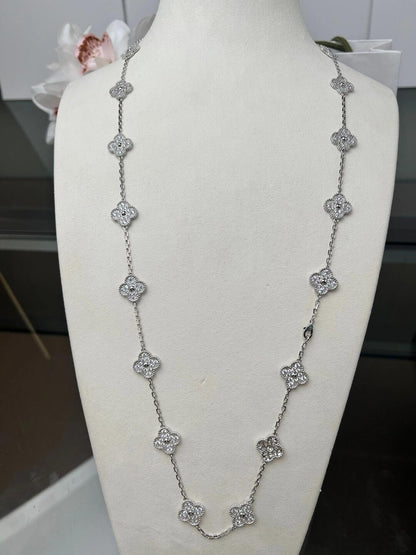 [Super Jewellery]CLOVER 20 MOTIFS DIAMOND SILVER