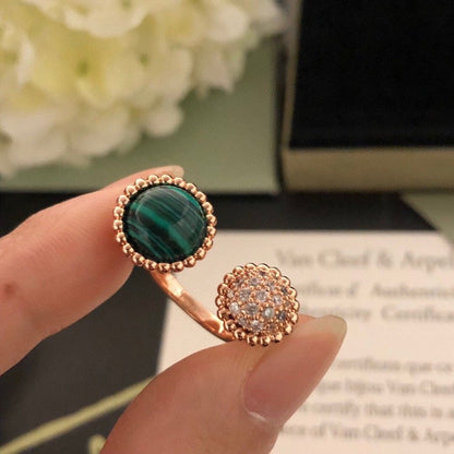 [Super Jewellery]PERLEE COULEURS DIAMOND ROSE GOLD BETWEEN THE FINGER RING