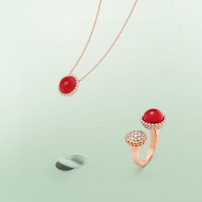 [Super Jewellery]PERLEE COULEURS DIAMOND ROSE GOLD BETWEEN THE FINGER RING