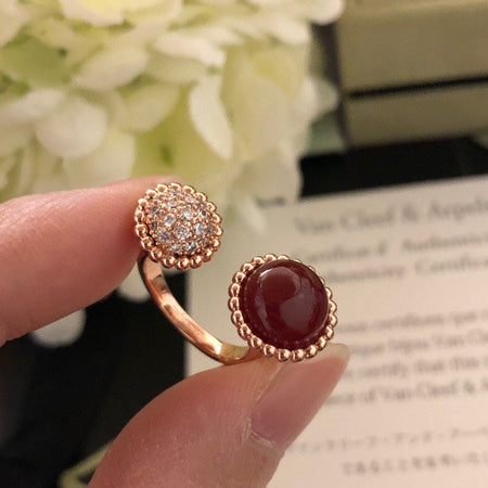 [Super Jewellery]PERLEE COULEURS DIAMOND ROSE GOLD BETWEEN THE FINGER RING