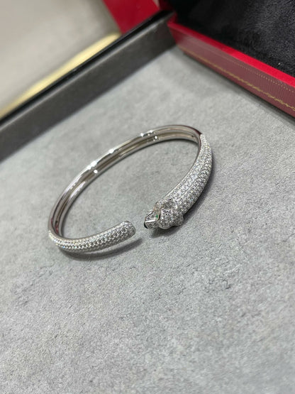 [Super Jewellery]PANTHERE FULL DIAMOND OPEN BRACELET