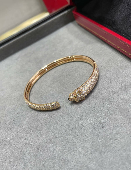[Super Jewellery]PANTHERE FULL DIAMOND OPEN BRACELET