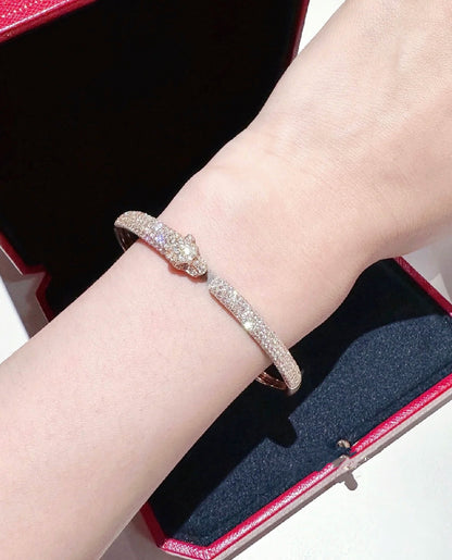 [Super Jewellery]PANTHERE FULL DIAMOND OPEN BRACELET