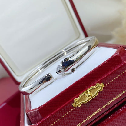 [Super Jewellery]PANTHERE SILVER OPEN BRACELET