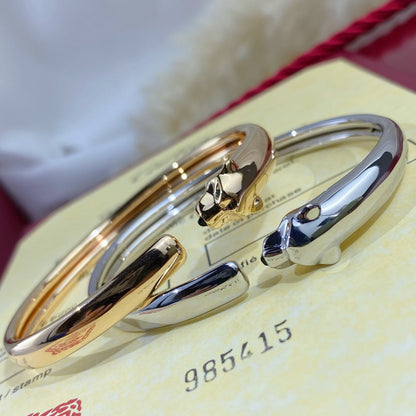 [Super Jewellery]PANTHERE SILVER OPEN BRACELET
